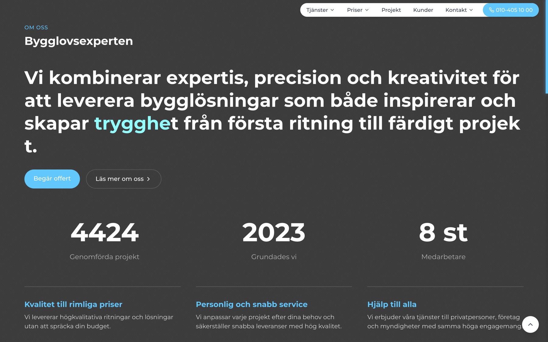 Projects and customer reviews