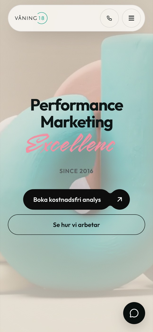Home page on mobile